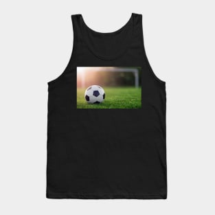 Soccer ball with sunset Tank Top